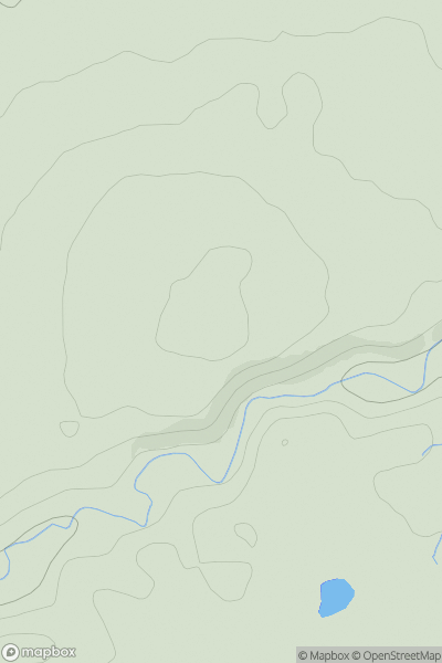 Thumbnail image for Hob Hill [The River Tees to The Wash] showing contour plot for surrounding peak